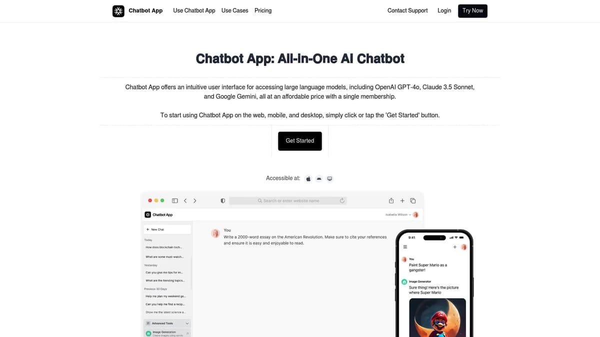 ChatbotApp screenshot