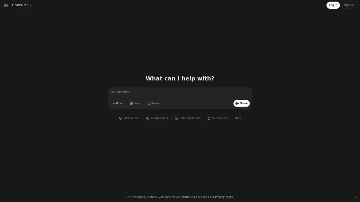 ChatGPT screenshot