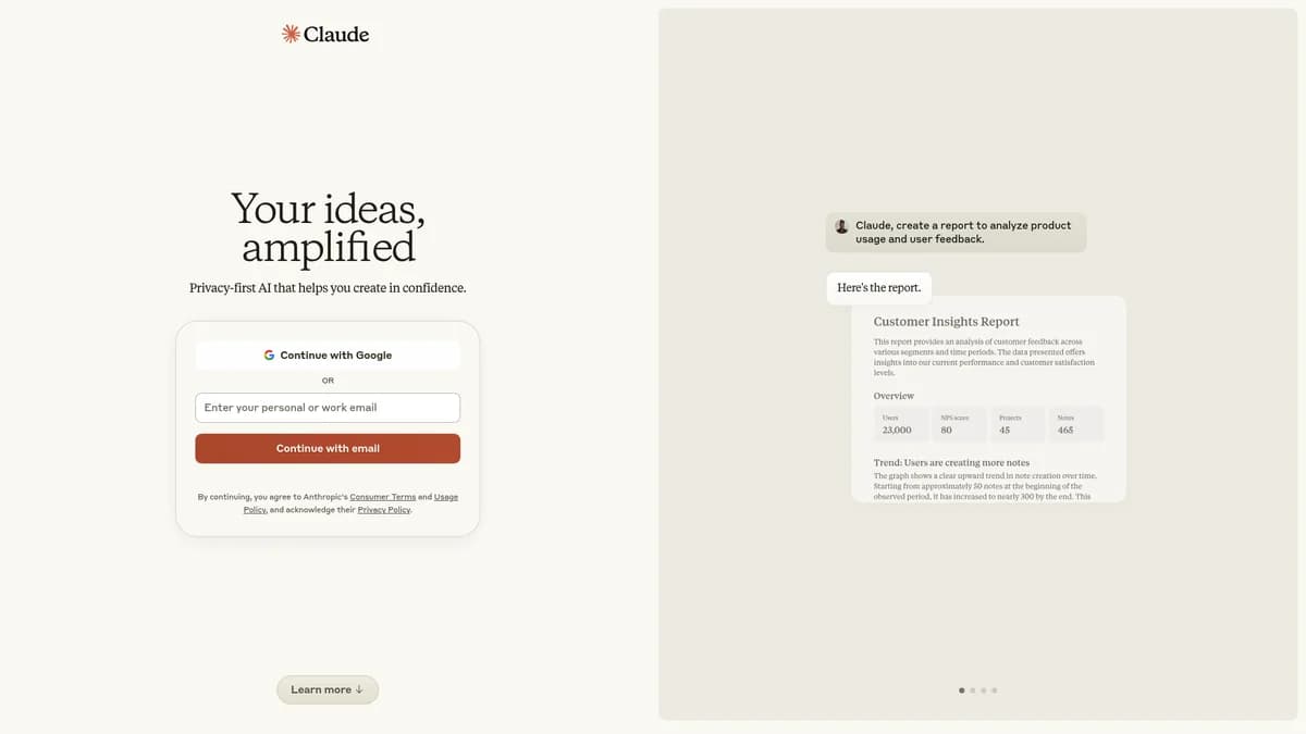Claude screenshot
