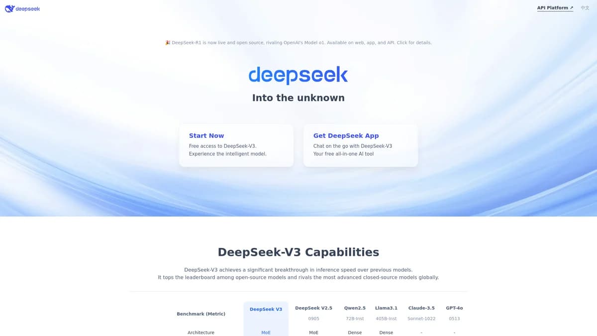 DeepSeek screenshot
