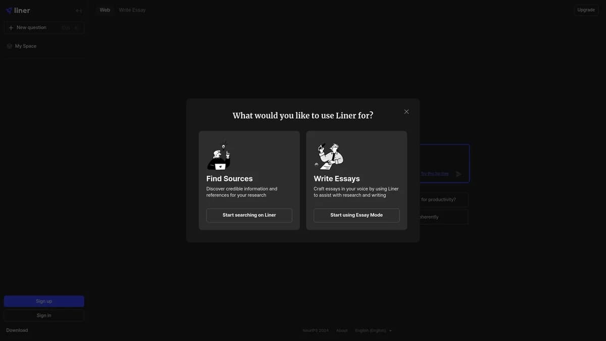 Liner screenshot